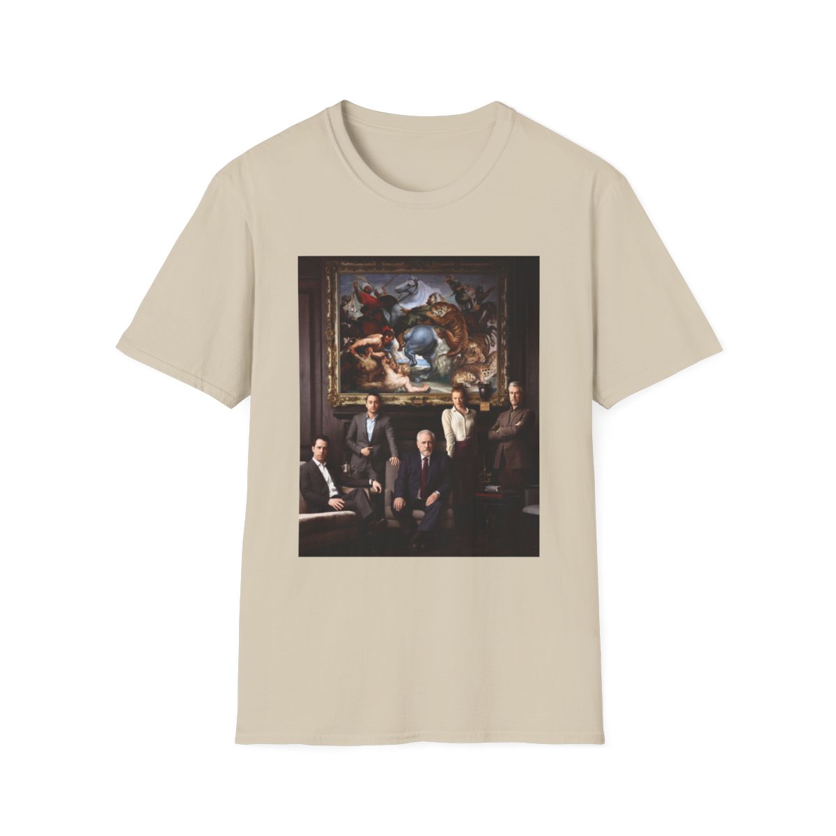 Baroque Painting Collage T-Shirt | Classic Art Scene Print | Succession - alternate angle 3, merchandise