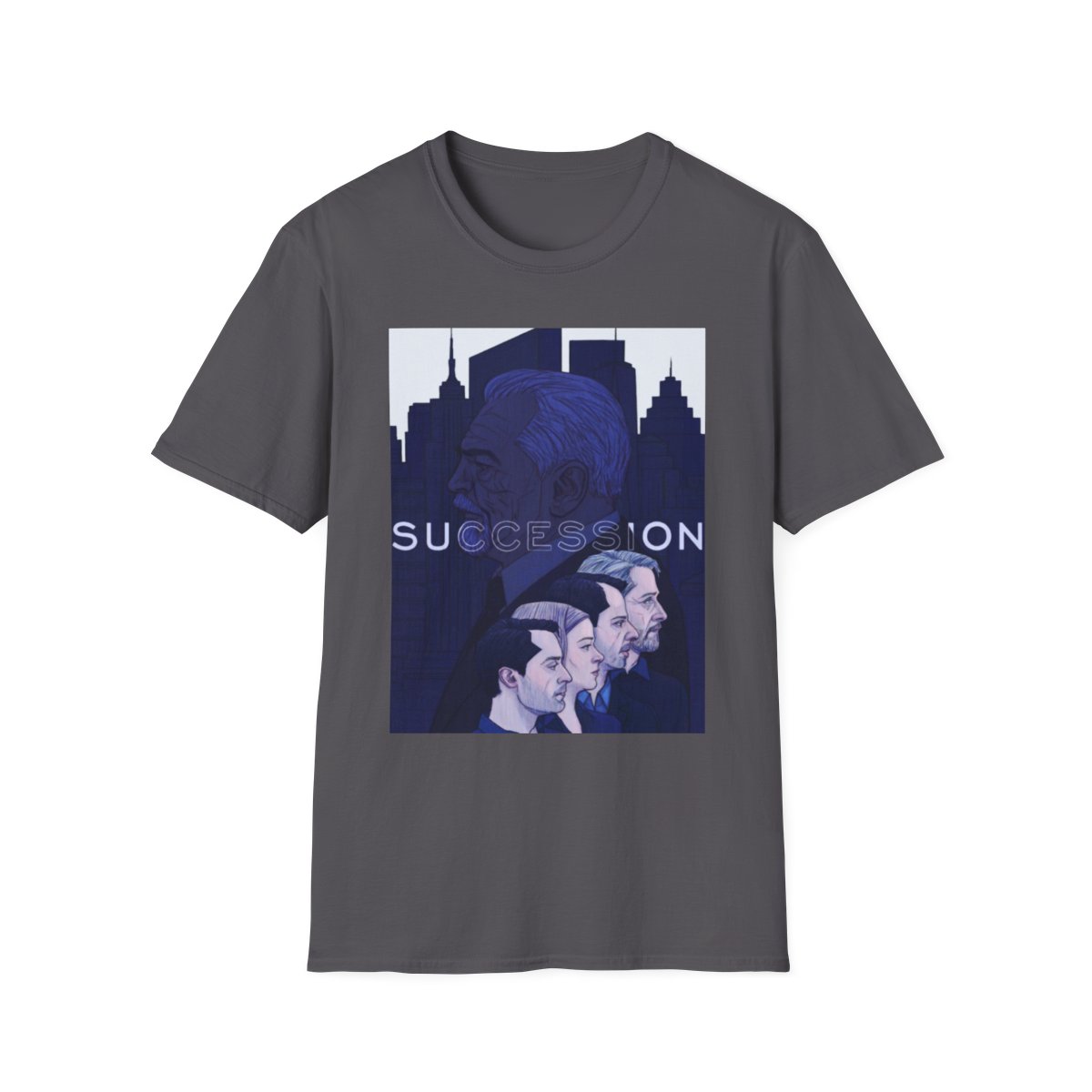 Succession TV Series Portrait T-Shirt | Roy Family Skyline Design | Succession - alternate angle 5, merchandise