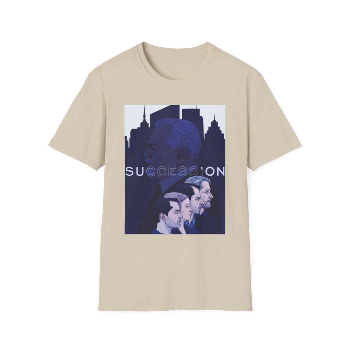 Succession TV Series Portrait T-Shirt | Roy Family Skyline Design | Succession - alternate angle 3, merchandise