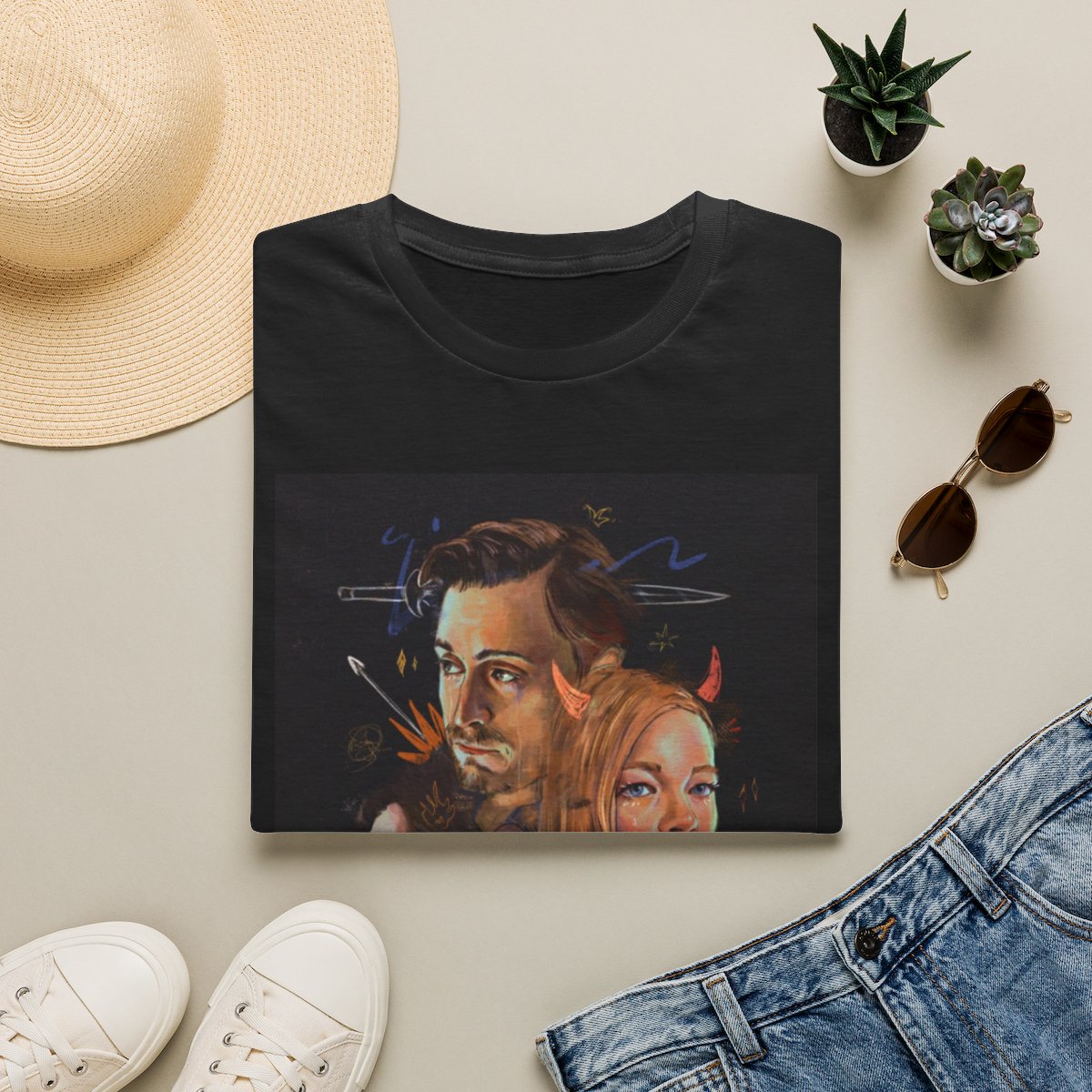 Retro Portrait Collage T-Shirt | Painted Faces Tee | Succession
