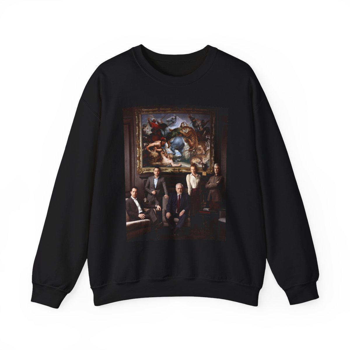 Classical Painting Portrait Group Crewneck Sweatshirt | Renaissance Art Scene | Succession