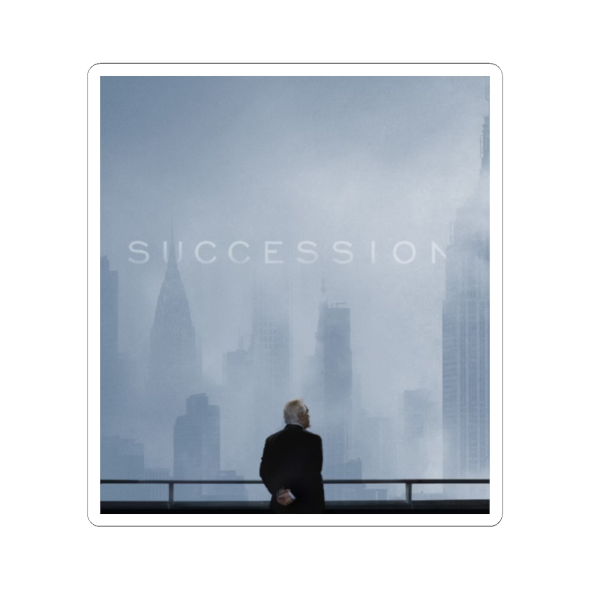Succession TV Poster Sticker | Kiss-Cut Sticker | Succession - alternate angle 1, merchandise