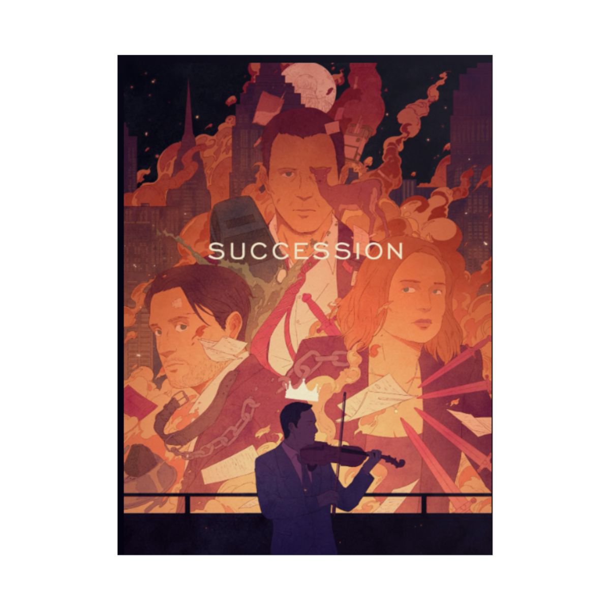 Succession poster | Rolled poster | Succession - alternate angle 1, merchandise